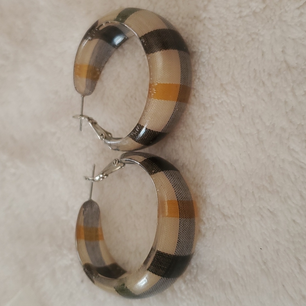 Plaid Vintage Earrings